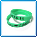 3D Design Rubber Silicone Wristband with Printing Logo